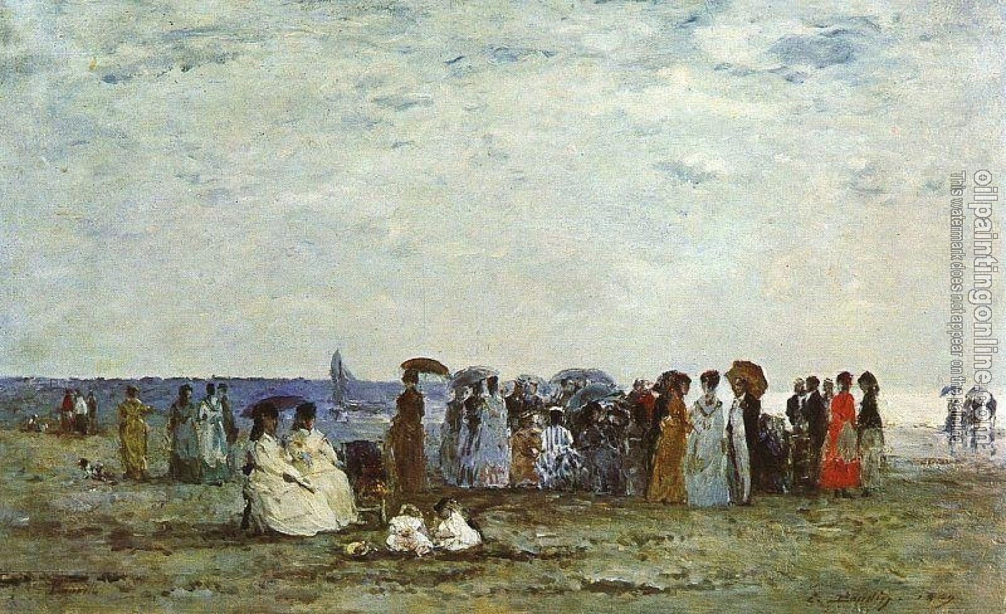 Boudin, Eugene - Bathers on the Beach at Trouville